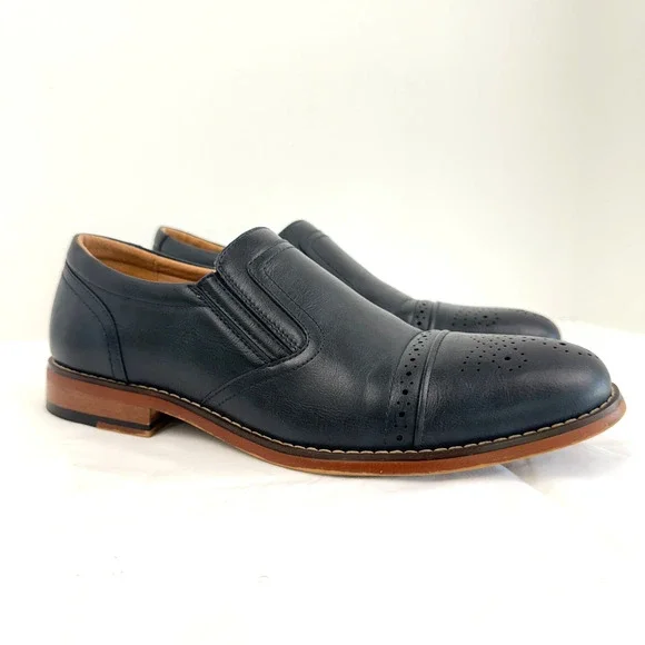 Perry Ellis | Shoes | Perry Ellis Loafers Mens Navy Leather Slip On Wingtip Comfort Dress Shoes | Poshmark Perry Ellis | Shoes | Perry Ellis Loafers Mens Navy Leather Slip On Wingtip Comfort Dress Shoes | Poshmark